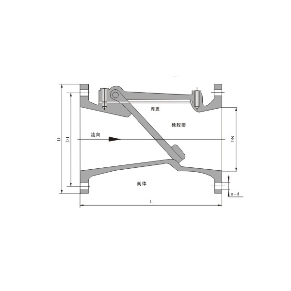 橡膠瓣臥式止回閥參數